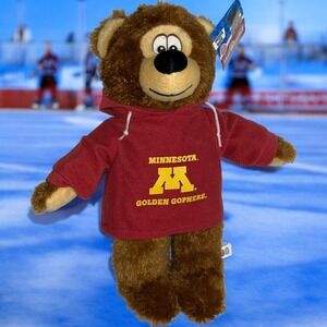 Minnesota Golden Gophers Hoodie Bear Plush 14" Toy Factory Mascot Stuffed Animal
